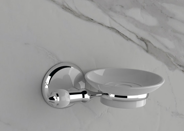 Remer Epoca Мыльница с керамической чашей, подвесная, цвет: cromo EP10CR