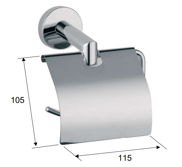 Remer Guest Держатель туалетной бумаги с крышкой, подвесной, цвет: nero opaco GS60NO