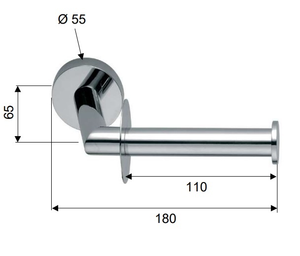 Remer Guest Держатель туалетной бумаги, подвесной, цвет: nero opaco GS61NO