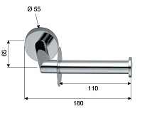 Remer Guest Держатель туалетной бумаги, подвесной, цвет: nero opaco GS61NO