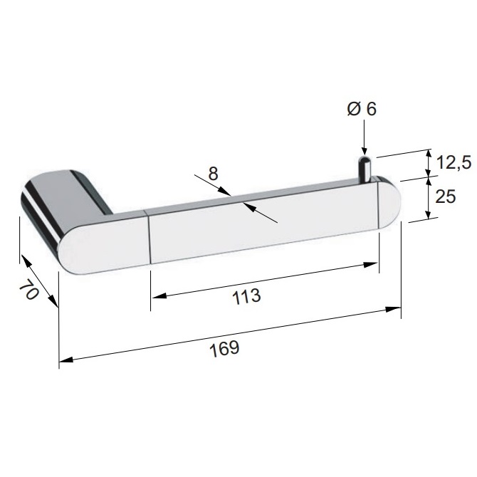 Remer Lounge Держатель туалетной бумаги, подвесной, цвет: oro lucido LN61DO