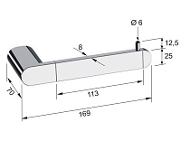 Remer Lounge Держатель туалетной бумаги, подвесной, цвет: rame lucido LN61RL