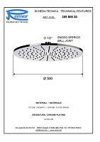 Remer Верхний душ 30 см, 1 режим, без кронштейна, цвет: oro lucido 359MM30DOx
