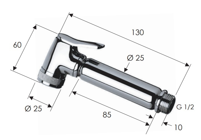 Remer Лейка гигиенического душа, цвет: oro lucido 332OLDOX