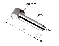 Remer Лейка гигиенического душа, цвет: cromo nero spazzolato 332OWCFP