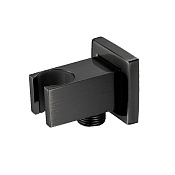 Remer Шланговое подключение с держателем душа, цвет: cromo nero spazzolato 337QCFP