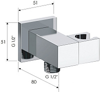 Remer Шланговое подключение с поворотным держателем душа, цвет: oro lucido 337SDO