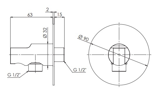 Remer Шланговое подключение с держателем душа, цвет: vecchio ottone 337XVO