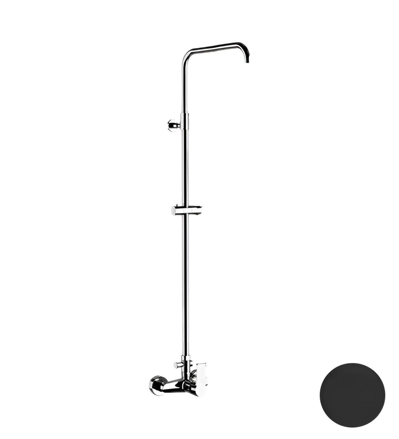 Remer Energy Душевая стойка: смеситель, штанга 167 см, шланг 150 см, цвет: nero opaco EY37ASSDNO