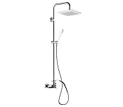 Remer Energy Душевая стойка: смеситель, верхний душ 20x20 см, штанга 107 см, цвет: bianco opaco EY37X7SS9SSBO