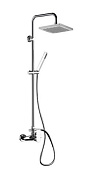 Remer Energy Душевая стойка: смеситель, верхний душ 20 см, штанга 107 см, цвет: nichel spazzolato EY37X7SS9SSNP