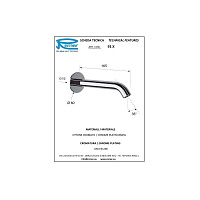 Remer X Style Излив настенный 15,9 см, цвет: vecchio ottone 91XVO