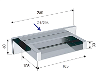 Remer Излив настенный каскадный 10,3 см, цвет: bianco opaco 91ZCBO