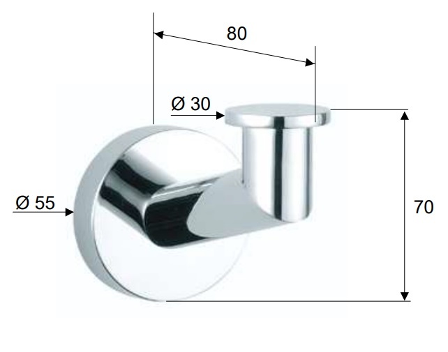 Remer Guest Крючок, цвет: nero opaco GS50NO