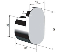 Remer Lounge Крючок, цвет: nero opaco LN50NO