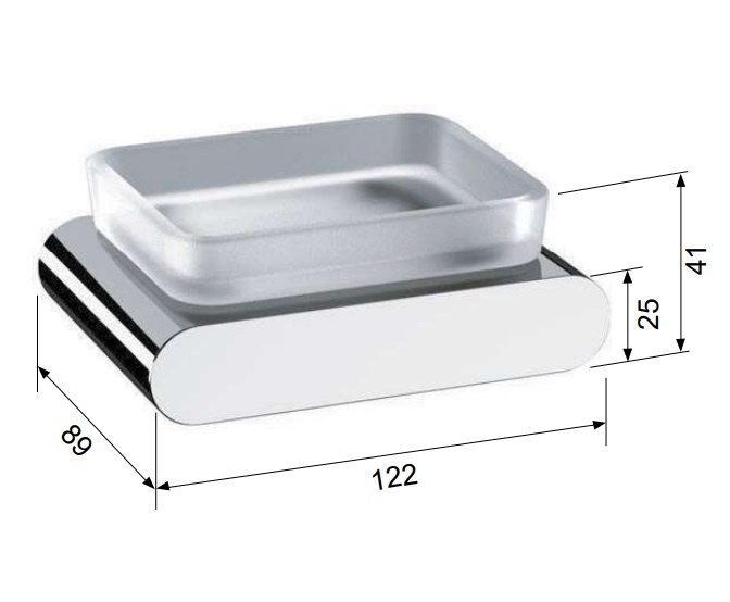 Remer Lounge Мыльница с чашей из матового стекла, подвесная, цвет: oro spazzolato LN10BG