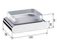 Remer Lounge Мыльница с чашей из матового стекла, подвесная, цвет: oro spazzolato LN10BG