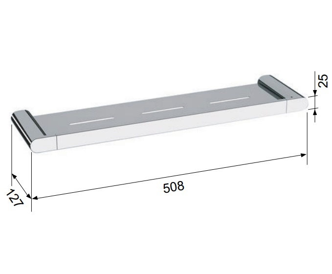 Remer Lounge Полка для ванной комнаты 50,8 см, цвет: oro spazzolato LN20BG