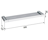 Remer Lounge Полка для ванной комнаты 50,8 см, цвет: oro spazzolato LN20BG