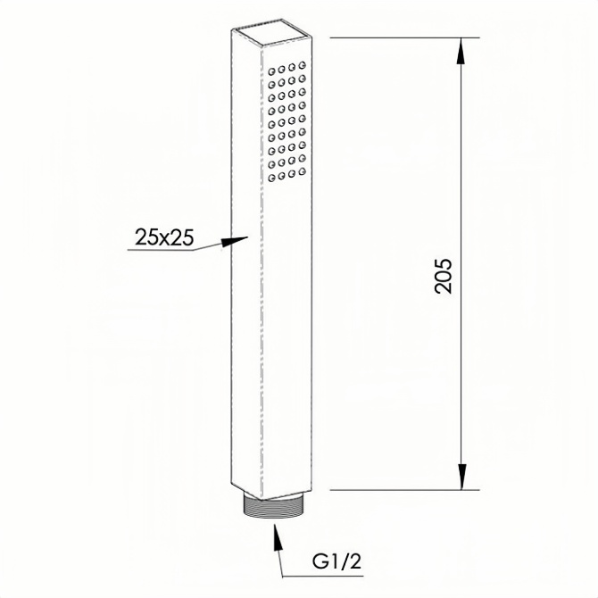 Remer Ручной душ-"палочка", 1 вид струи, цвет: nero opaco 317SDNOX