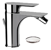 Remer Infinity Смеситель для биде, с донным клапаном, цвет: cromo nero spazzolato I20CFP