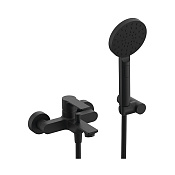 Remer Energy Смеситель для ванны с душем, лейка 4 вида струи, шланг 150 см, цвет: nero opaco EY02NO