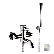 Remer X Style Смеситель для ванны с душем, лейка, шланг 150 см, цвет: nichel spazzolato opaco X02NPO