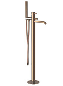 Remer X Style Смеситель для ванны напольный, излив 18 см, со скрытой частью, цвет: vecchio ottone X08VO