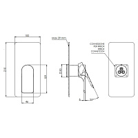 Remer Infinity Смеситель для душа встраиваемый на 1 потребителя, внешняя часть, цвет: oro lucido I30KBDO