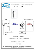 Remer Infinity Смеситель для душа встраиваемый, 1 потребитель, цвет: nichel spazzolato I30NP