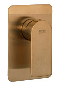 Remer Infinity Смеситель для душа встраиваемый 1 потребитель, с скрытой частью, цвет: vecchio ottone I30VO