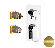 Remer Infinity Смеситель для ванны встраиваемый, 2 потребителя, внешняя часть, цвет: vecchio ottone I92KBVO