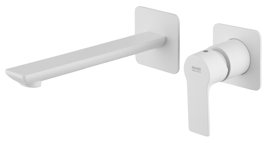 Remer Energy Смеситель для раковины, излив 23 см, с внутренней частью, цвет: bianco opaco EY15PLBO