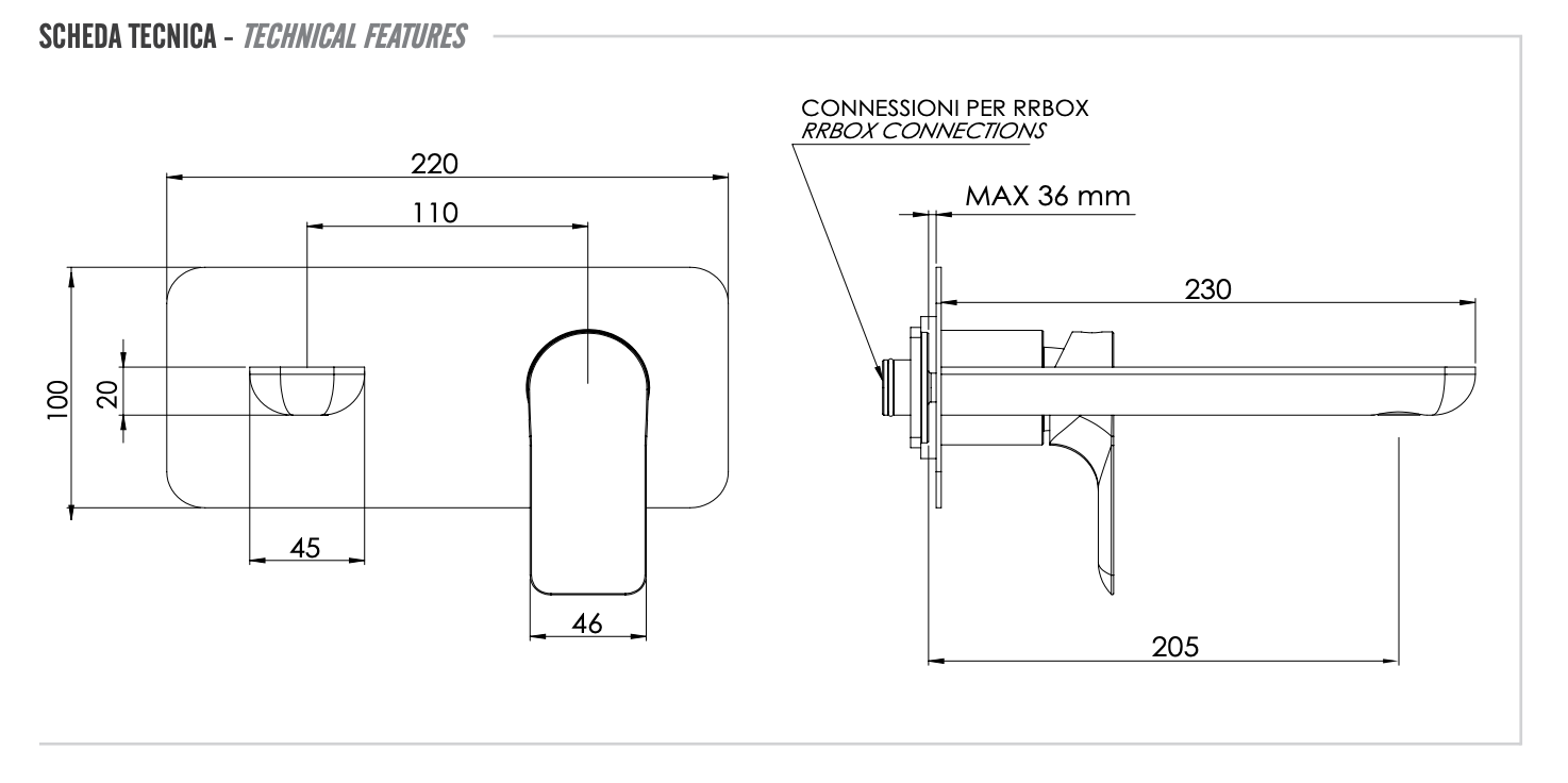 Remer Infinity Смеситель для раковины, излив 20,5 см, внешняя часть, цвет: oro spazzolato I15LKBBG