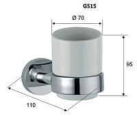 Remer Guest Стакан подвесной, керамический, цвет: nero opaco GS15NO
