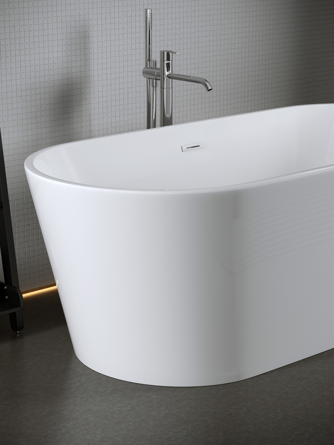 Sancos Mimi Акриловая ванна отдельно стоящая 170x80x59h см, цвет: белый FB01