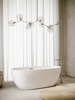 Sancos Flo Акриловая ванна отдельностоящая 170x80x58h см, цвет: белый FB02