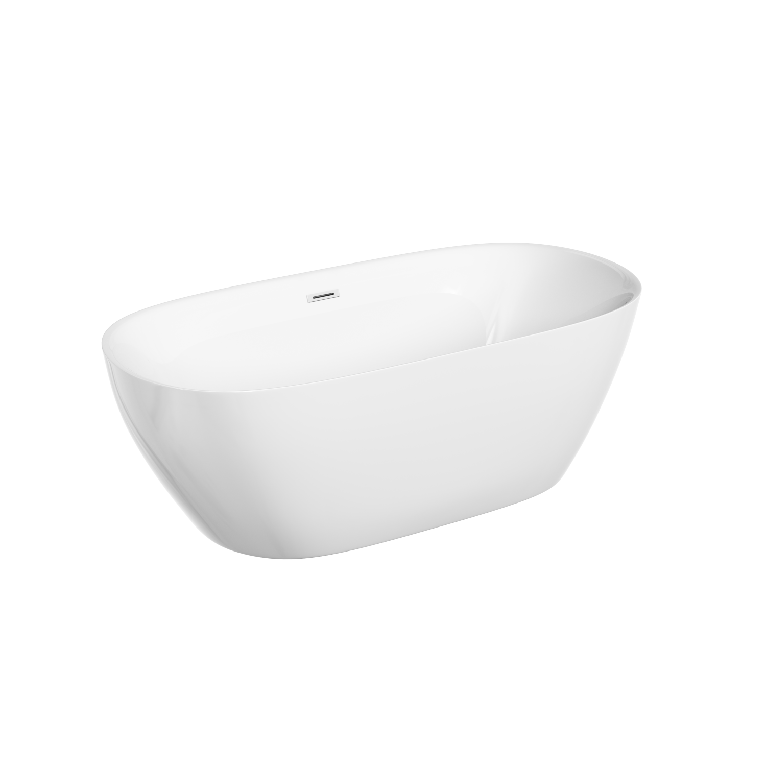 Sancos Fusion Акриловая ванна отдельностоящая 170x80x58h см, цвет: белый FB03