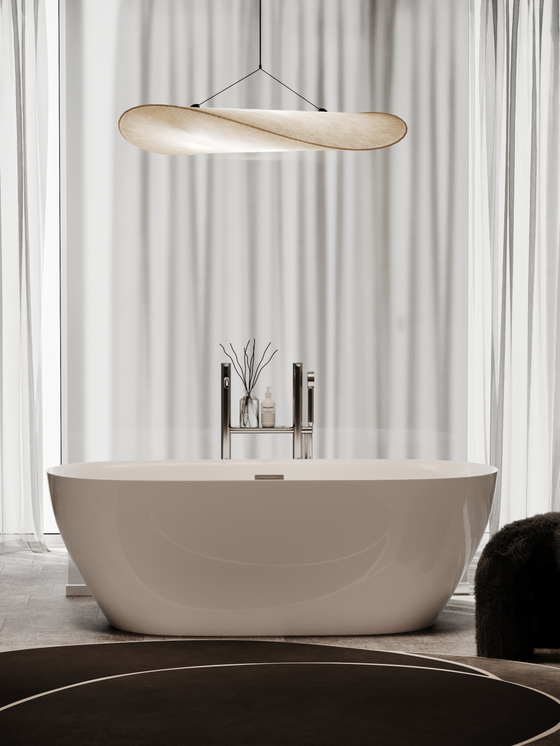 Sancos Fusion Акриловая ванна отдельностоящая 170x80x58h см, цвет: белый FB03