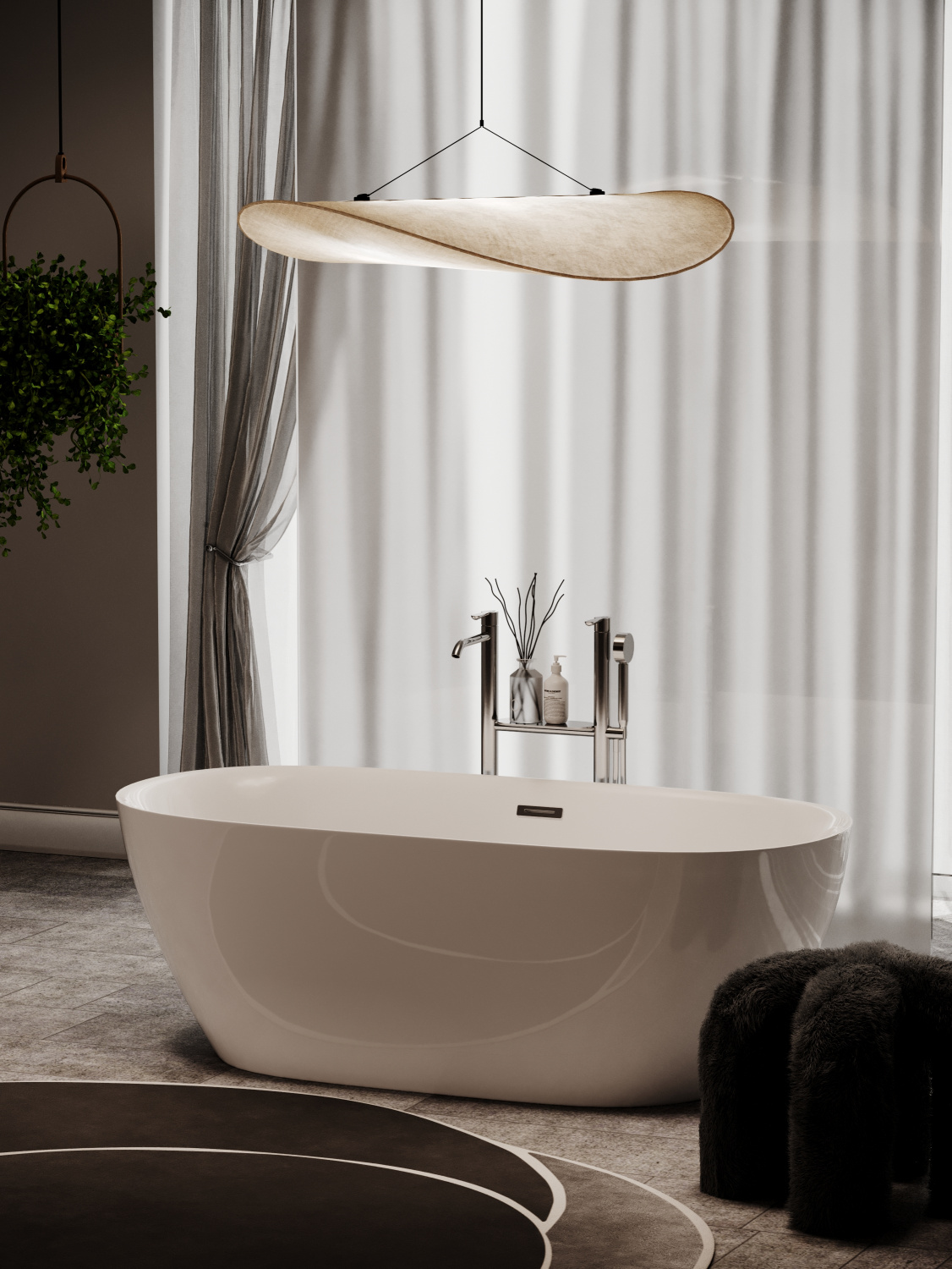 Sancos Fusion Акриловая ванна отдельностоящая 170x80x58h см, цвет: белый FB03