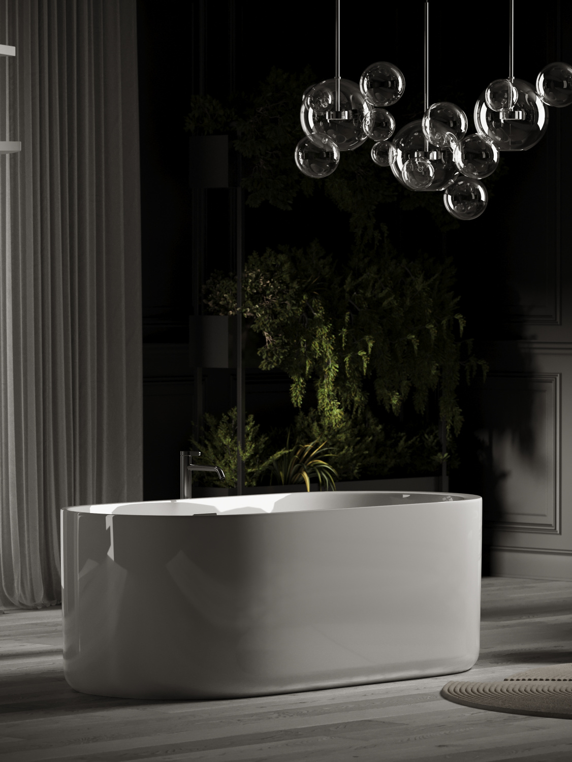 Sancos Fiori Акриловая ванна отдельностоящая 170x80x58h см, цвет: белый FB04