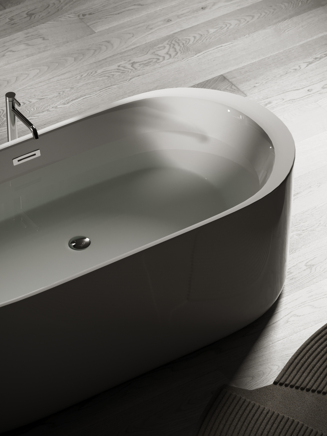 Sancos Fiori Акриловая ванна отдельностоящая 170x80x58h см, цвет: белый FB04