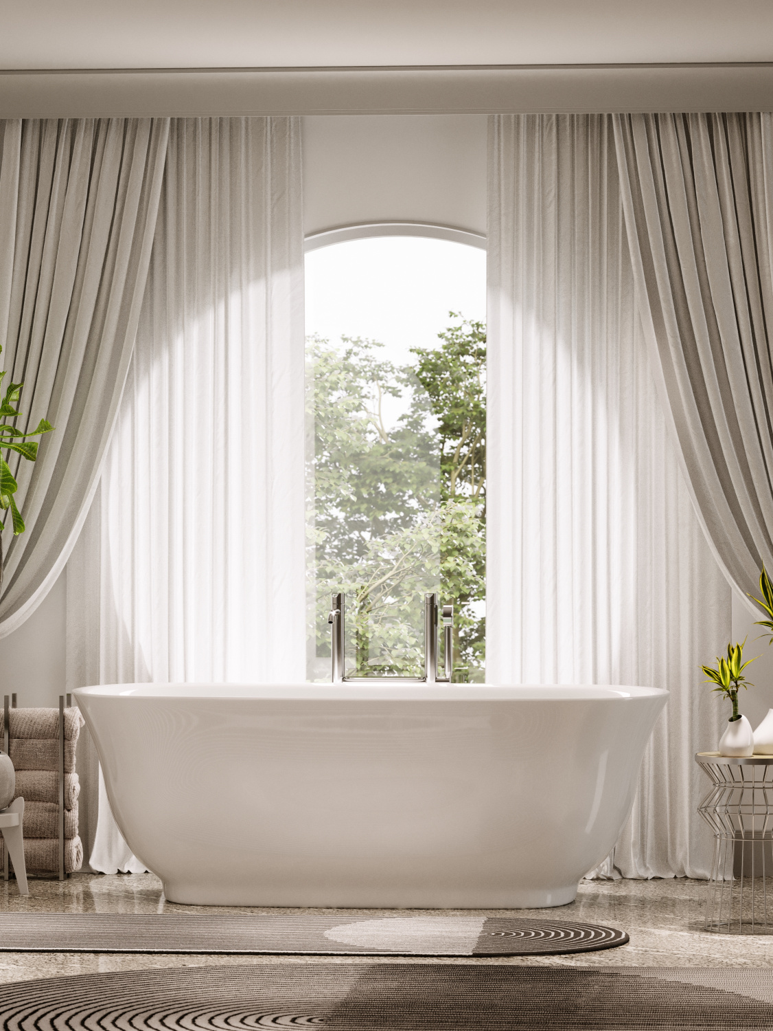 Sancos Viva Акриловая ванна отдельностоящая 170x80x60h см, цвет: белый FB08