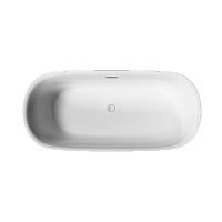 Sancos Viva Акриловая ванна отдельностоящая 170x80x60h см, цвет: белый FB08