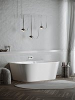 Sancos First Акриловая ванна пристенная 170x80x58h см, цвет: белый FB10