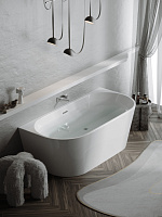 Sancos First Акриловая ванна пристенная 170x80x58h см, цвет: белый FB10