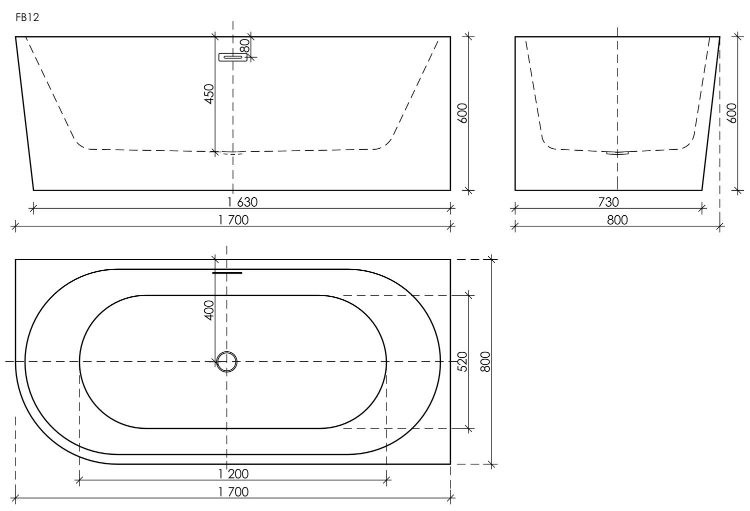 Sancos Veneto R Акриловая ванна угловая правая 170x80x60h см, цвет: белый FB12
