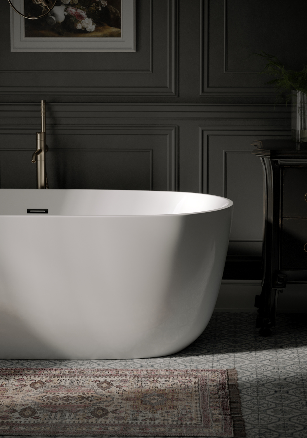 Sancos Space Акриловая ванна отдельностоящая 170x80x60h см, цвет: белый FB13