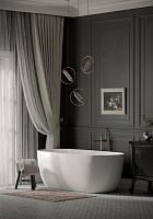 Sancos Space Акриловая ванна отдельностоящая 170x80x60h см, цвет: белый FB13