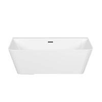 Sancos Square Акриловая ванна пристенная 170x75x58h см, цвет: белый FB14